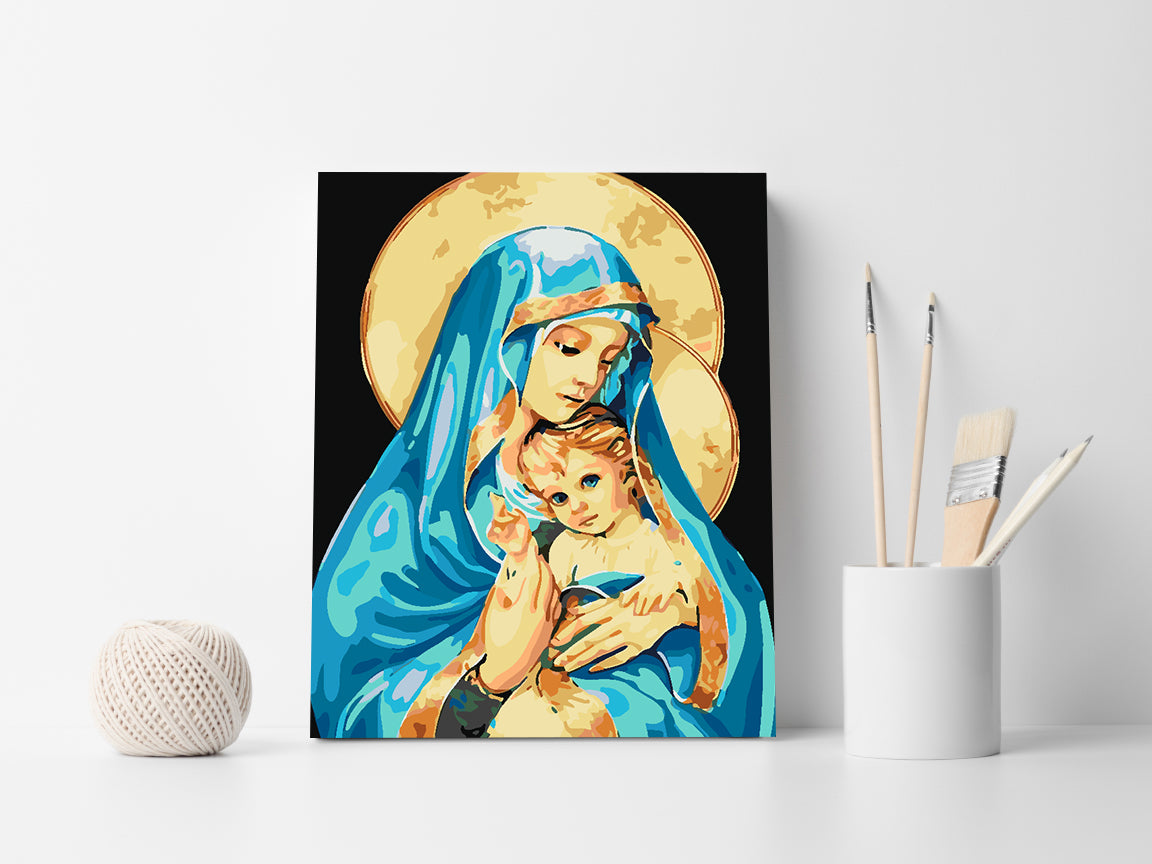 Pictura pe numere - Sfânta Maria cu Pruncul 4165