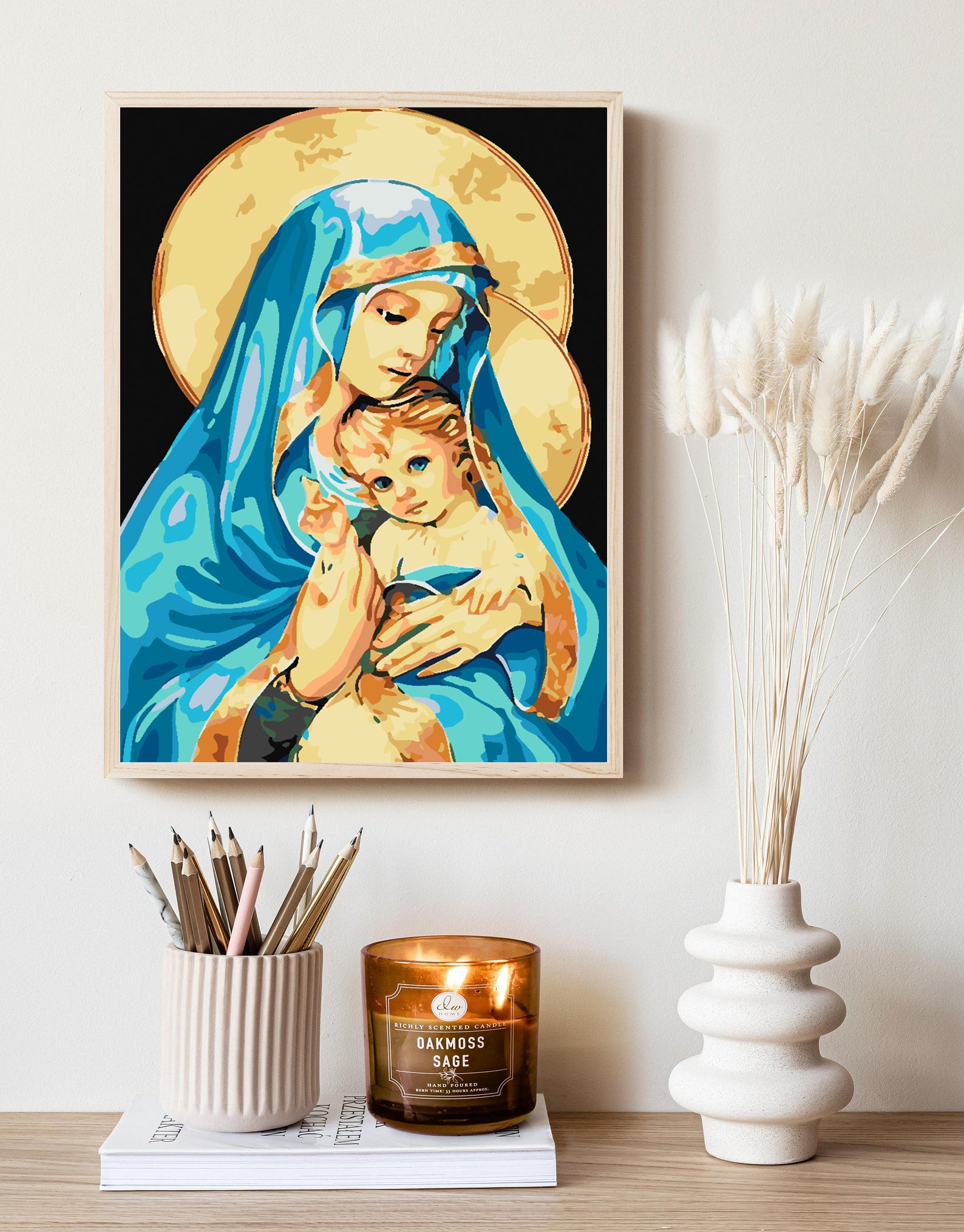 Pictura pe numere - Sfânta Maria cu Pruncul 4165