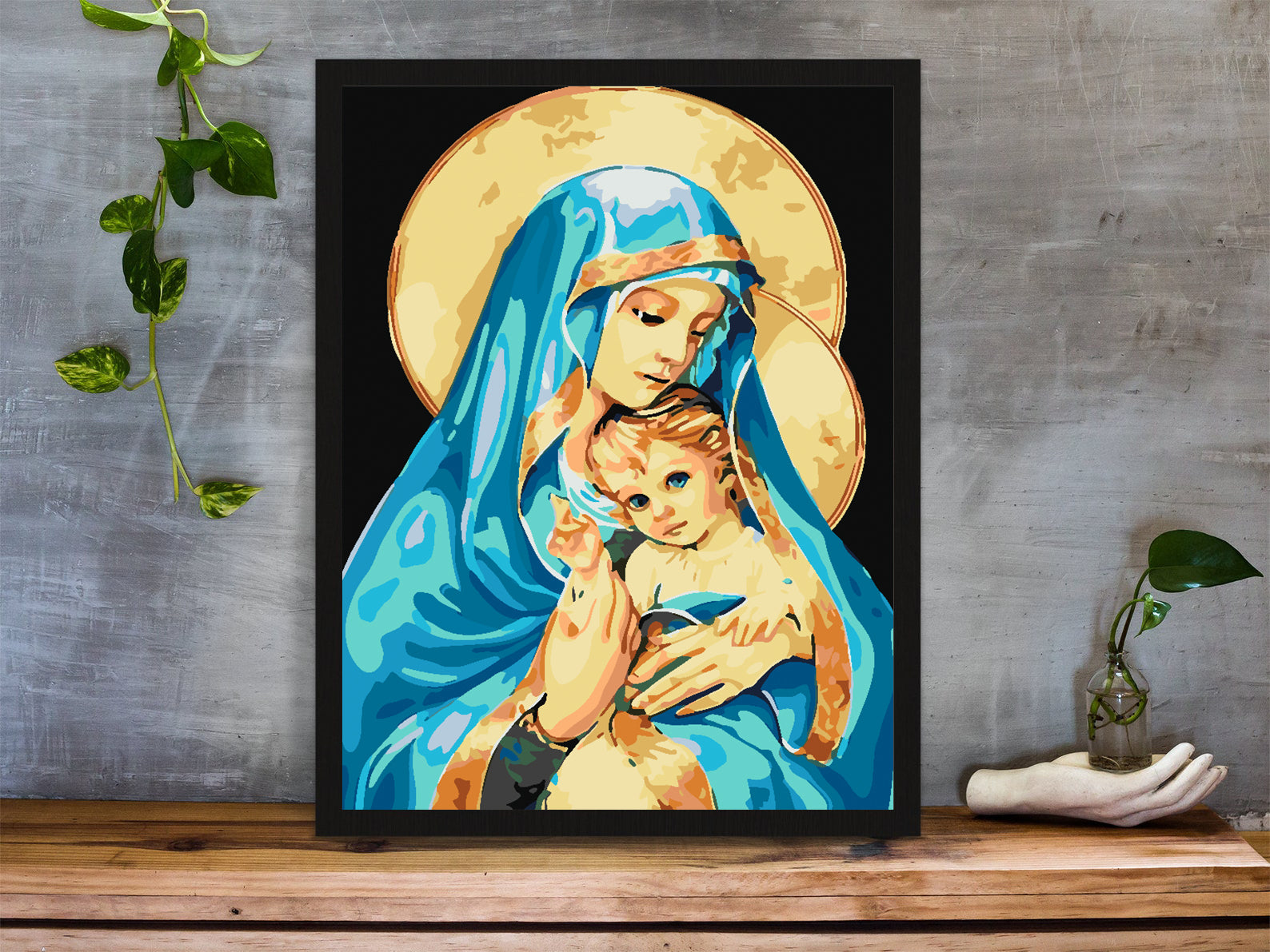 Pictura pe numere - Sfânta Maria cu Pruncul 4165