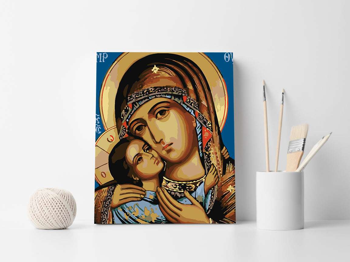 Peinture par numéros - Sainte Marie avec l'Enfant 4175