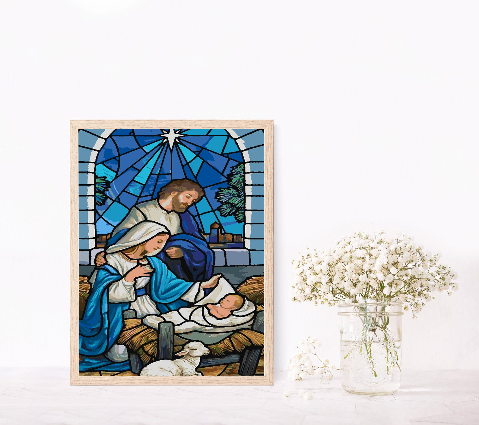Promotie 60x80 - pictura pe numere - Nașterea Domnului 4176