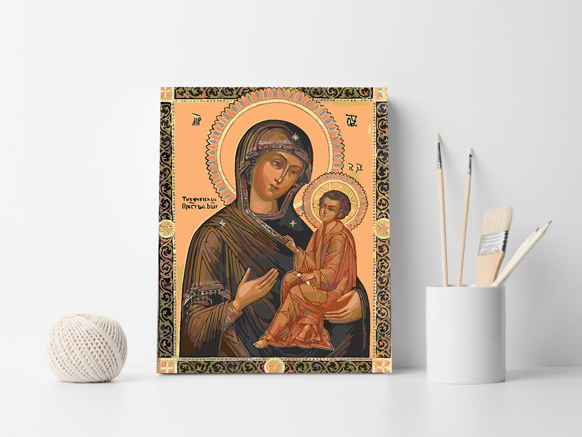 Peinture par numéros - Sainte Marie avec l'Enfant 4180