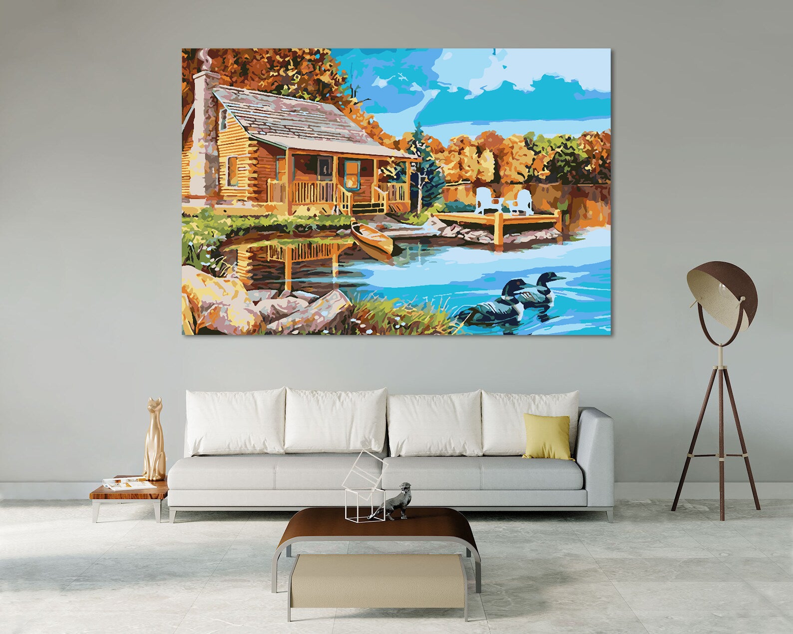 Pictura pe numere - Casă la Lac 4196