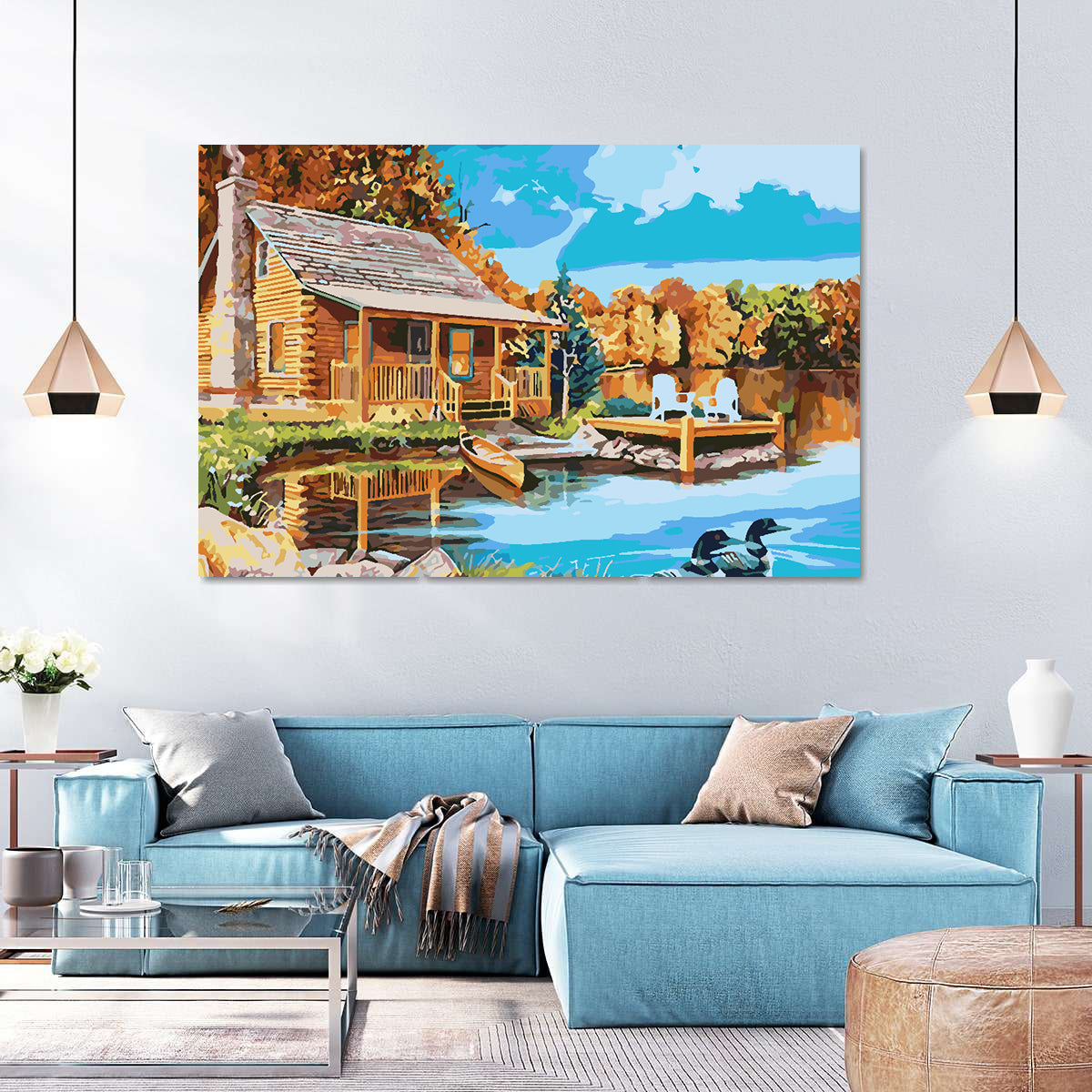 Pictura pe numere - Casă la Lac 4196