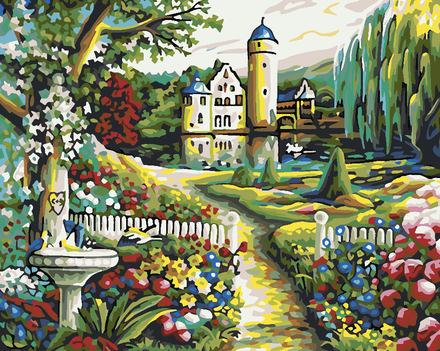 Peinture par numéros - Paysage de printemps 4197