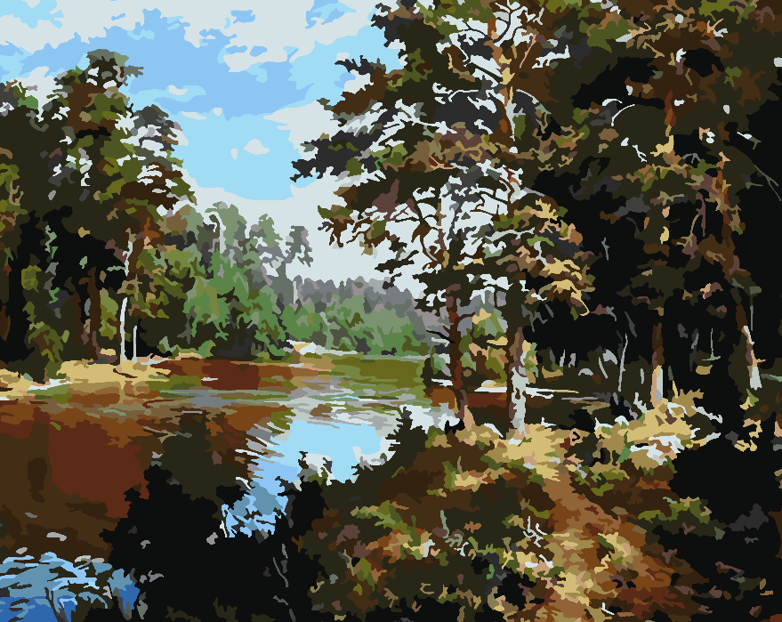 Pictura pe numere - Pădure Peisaj 4199