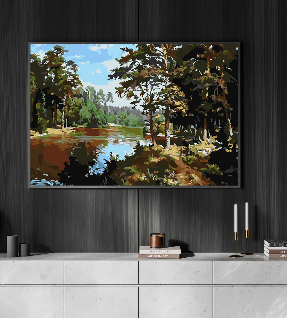 Pictura pe numere - Pădure Peisaj 4199