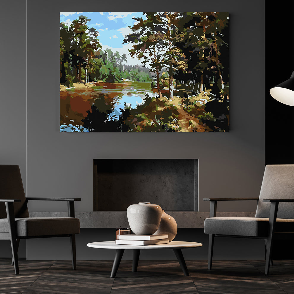 Pictura pe numere - Pădure Peisaj 4199