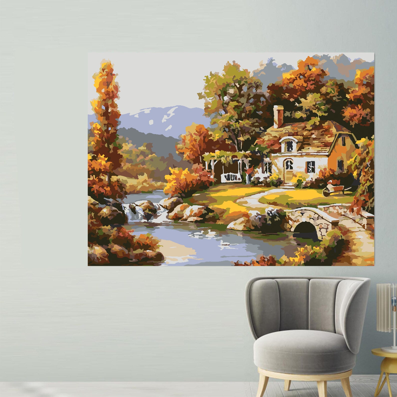 Pictura pe numere - Casă la Lac 4201