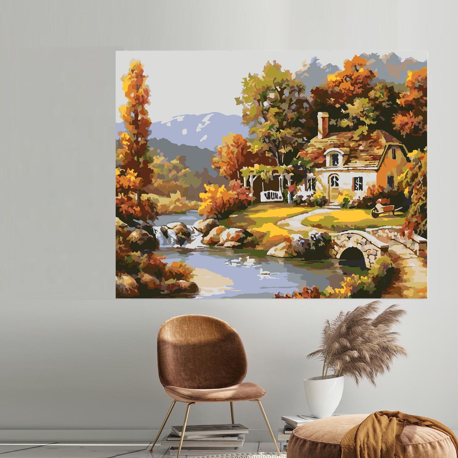 Pictura pe numere - Casă la Lac 4201