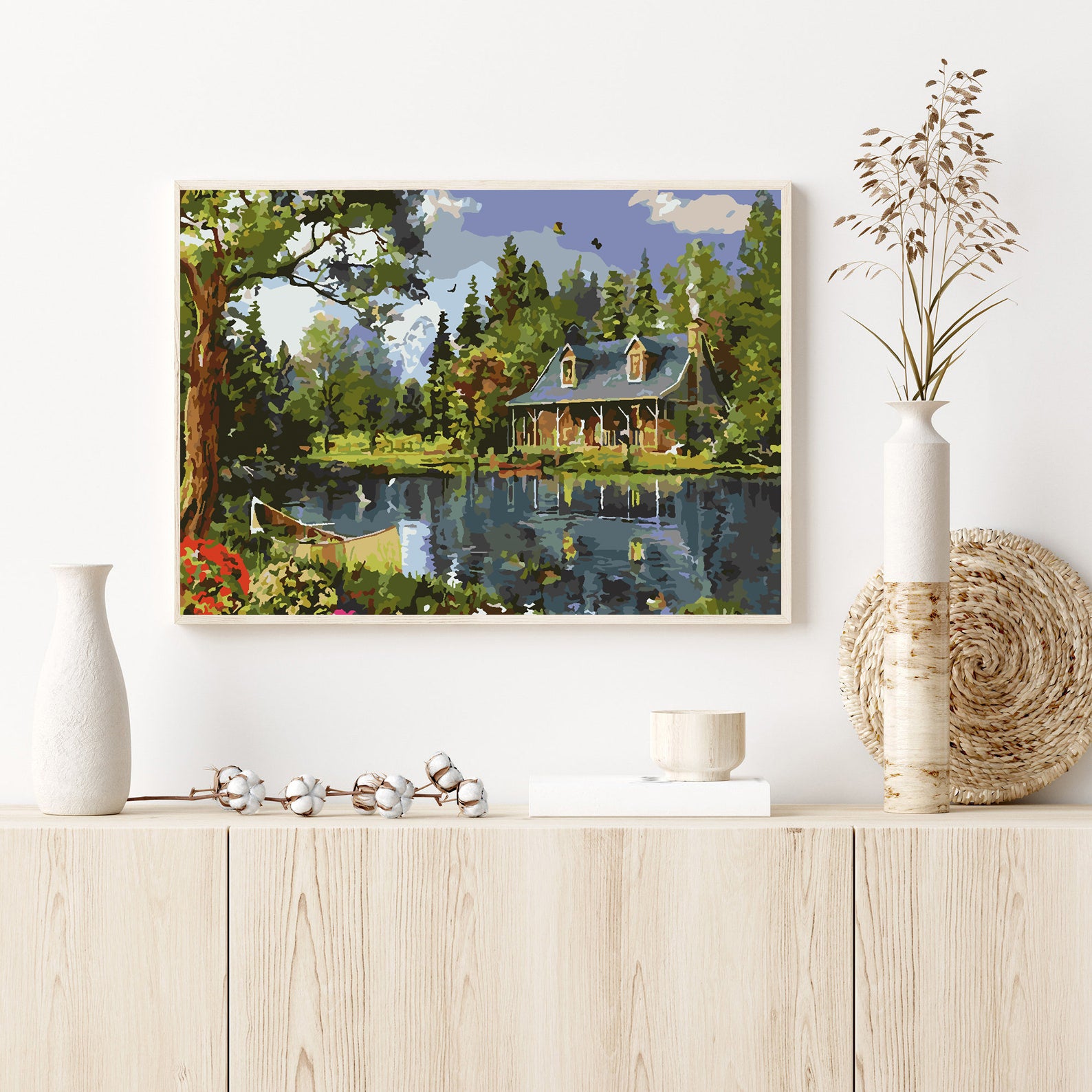 Peinture par numéros - Maison au bord du lac 4202