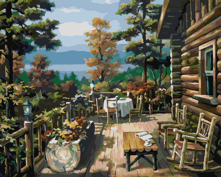 Peinture par numéros - Paysage de terrasse 4204