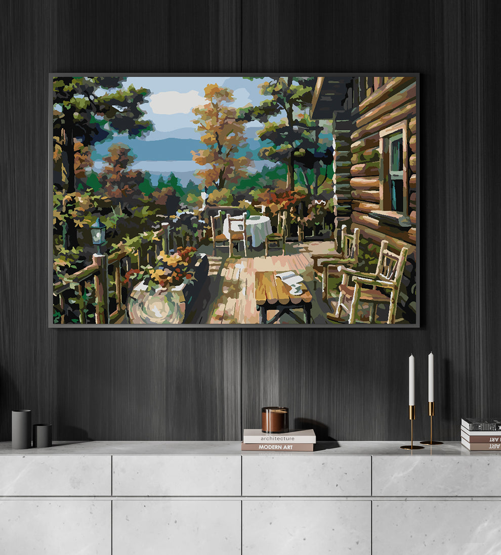 Pictura pe numere - Peisaj de la Terasă 4204