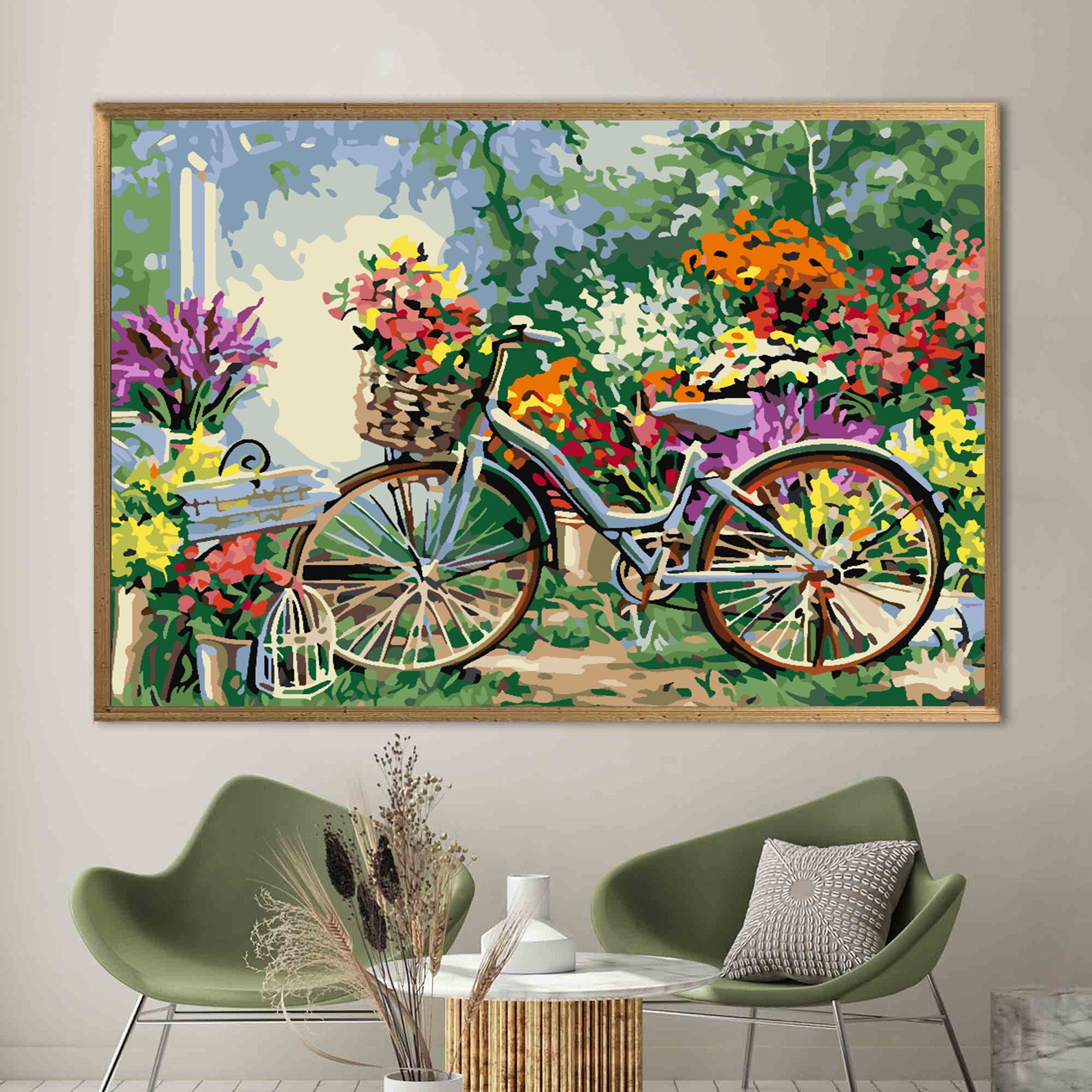 Peinture par numéros - Vélo avec fleurs 4205