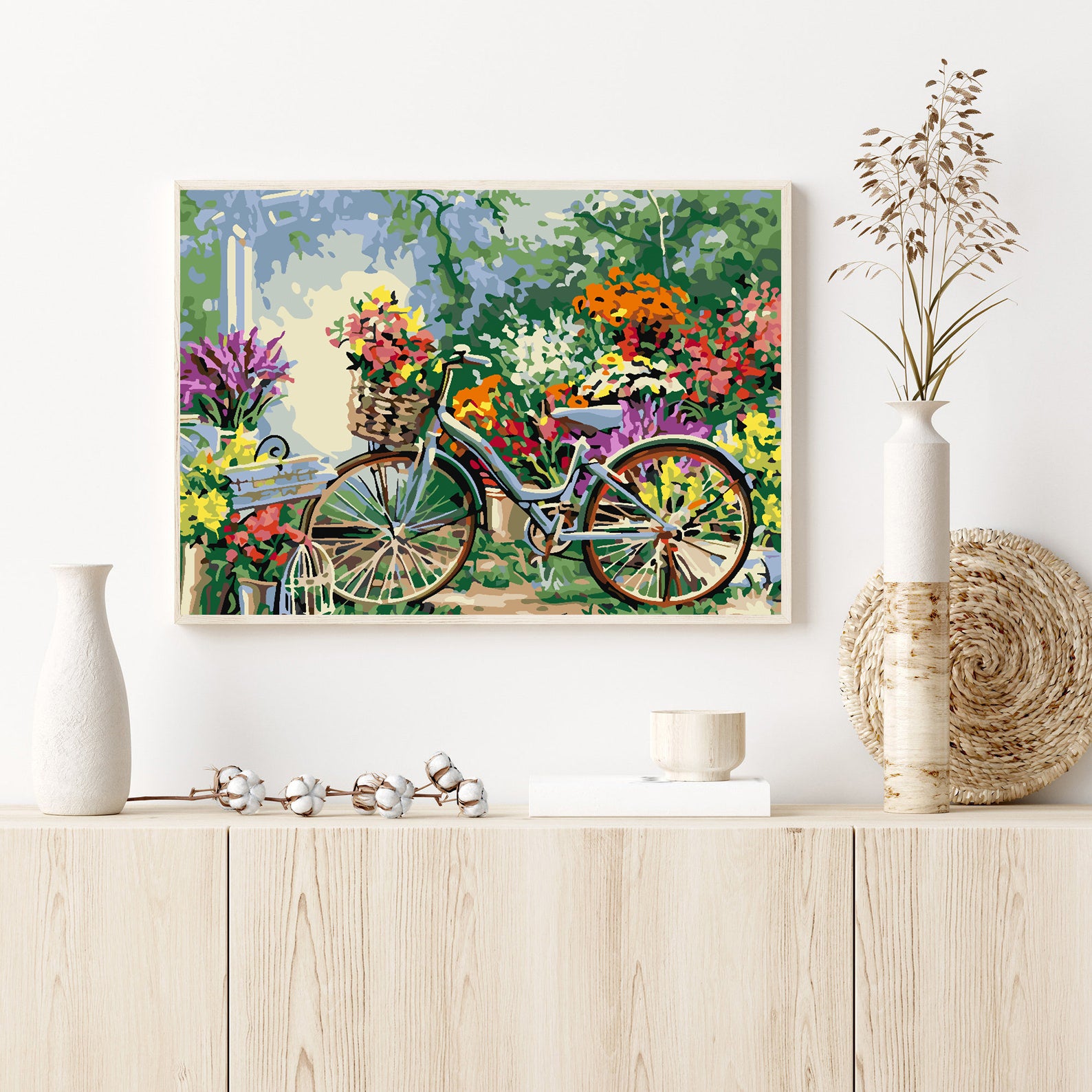 Peinture par numéros - Vélo avec fleurs 4205
