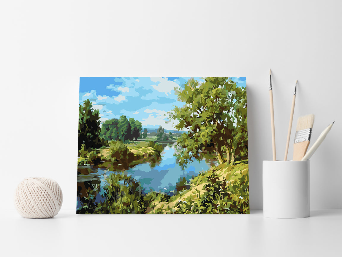 Pictura pe numere - Peisaj cu Râu 4209