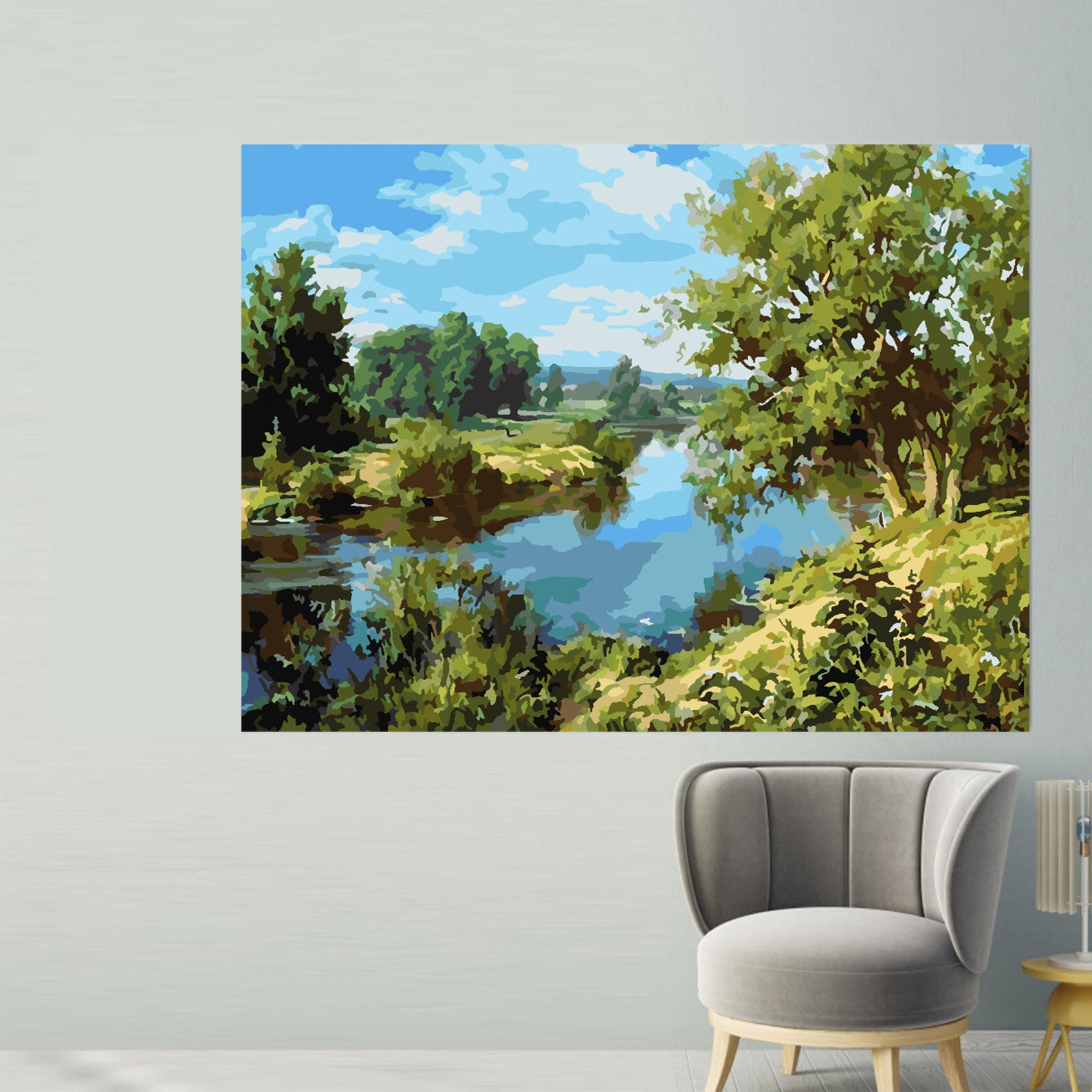 Pictura pe numere - Peisaj cu Râu 4209