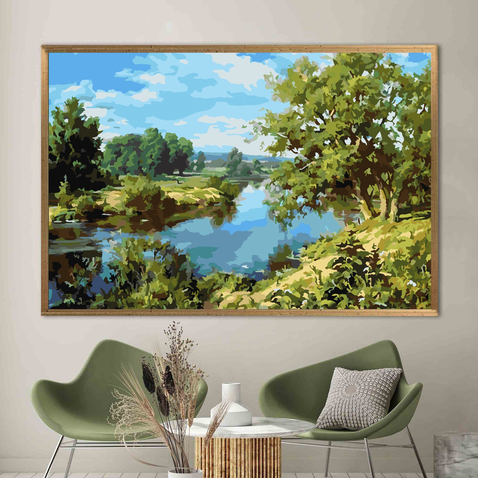 Pictura pe numere - Peisaj cu Râu 4209