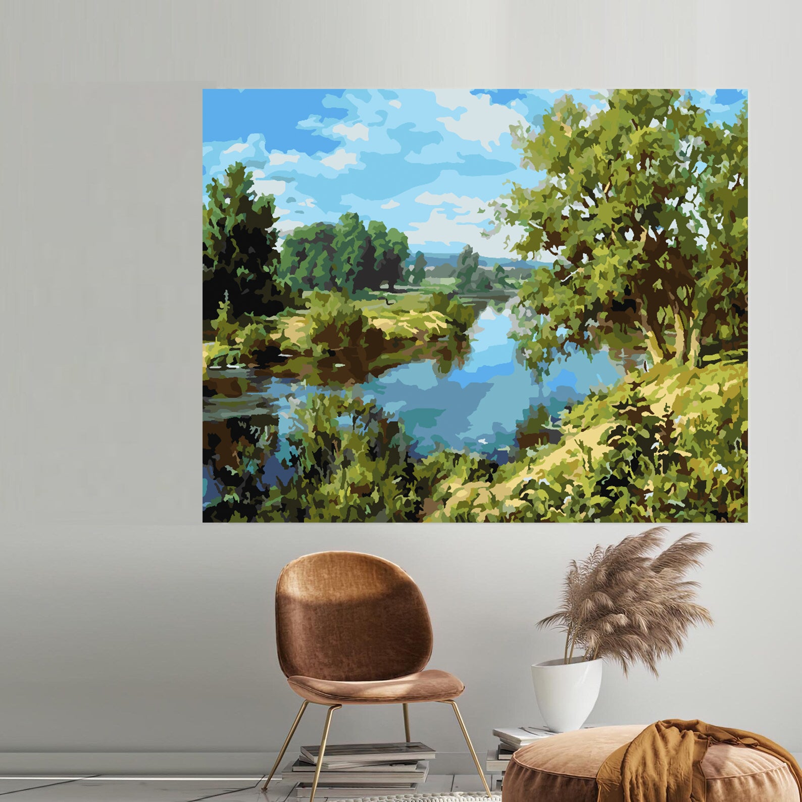 Pictura pe numere - Peisaj cu Râu 4209