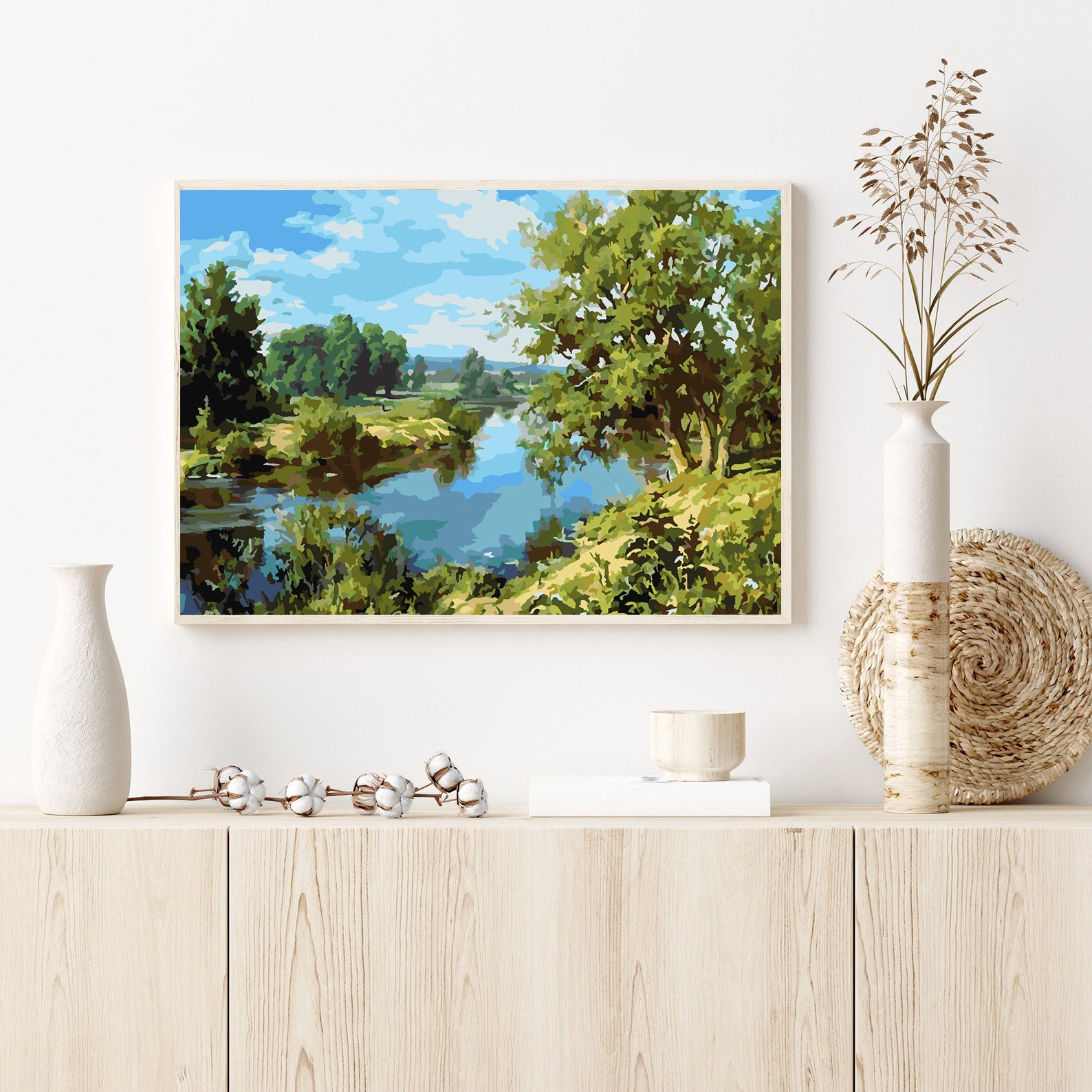 Pictura pe numere - Peisaj cu Râu 4209