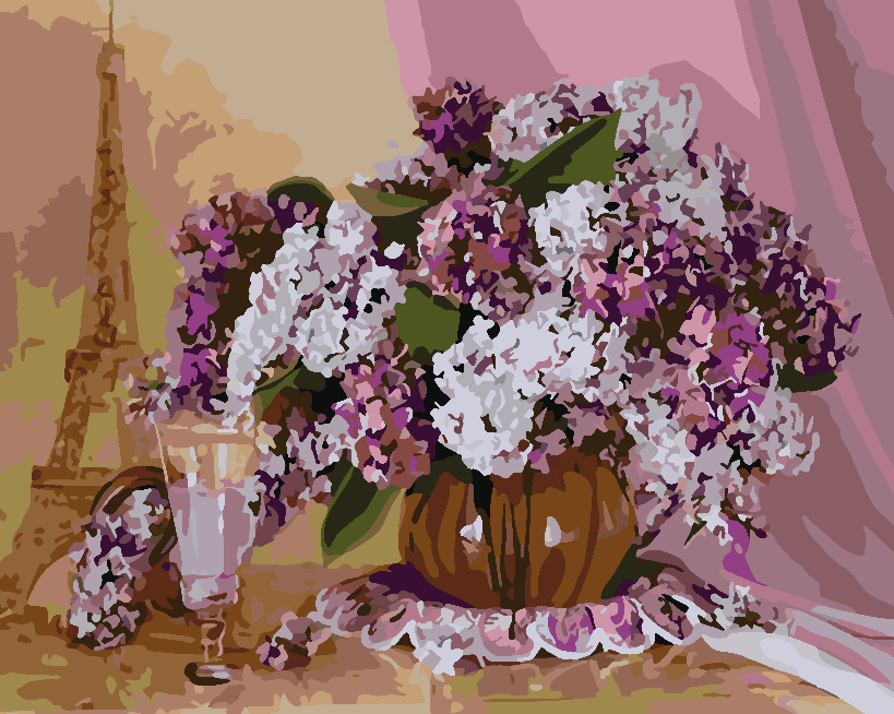 Peinture par numéros - Fleurs dans un vase 4216