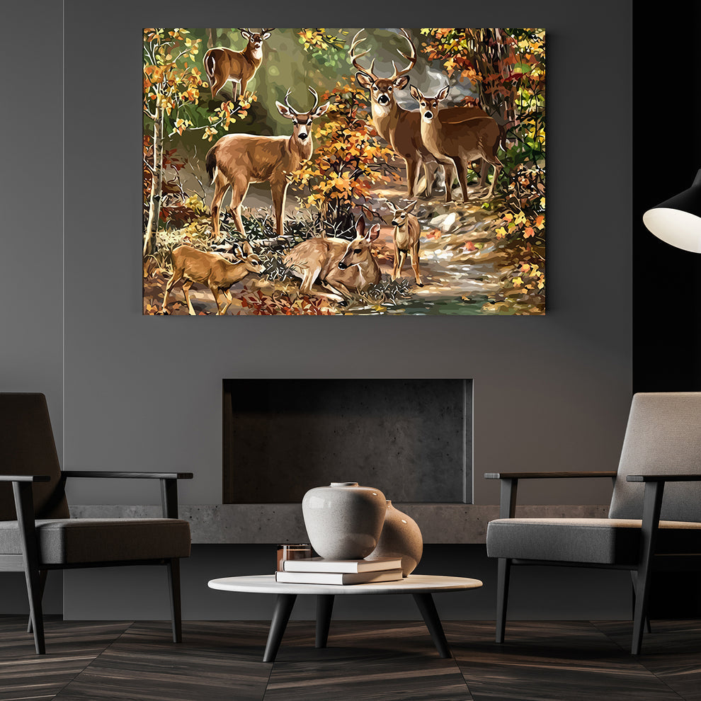 Pictura pe numere - Căprioare în Pădure 4219