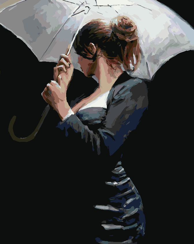 Peinture par numéros - Femme sous le parapluie 4223
