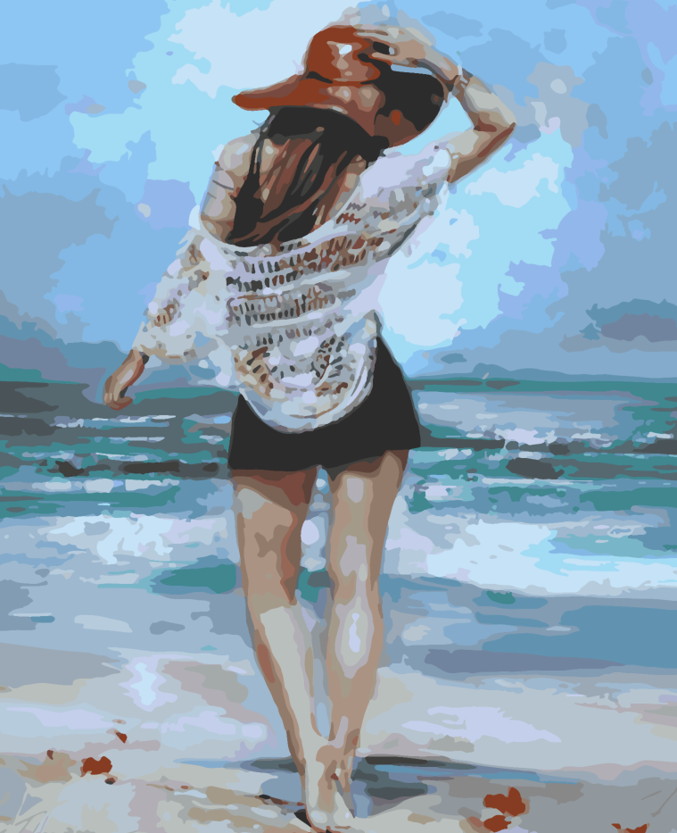 Pictura pe numere - Peisaj la Mare 4229