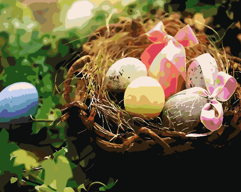 Pictura pe numere - Ouă de Paște 4234