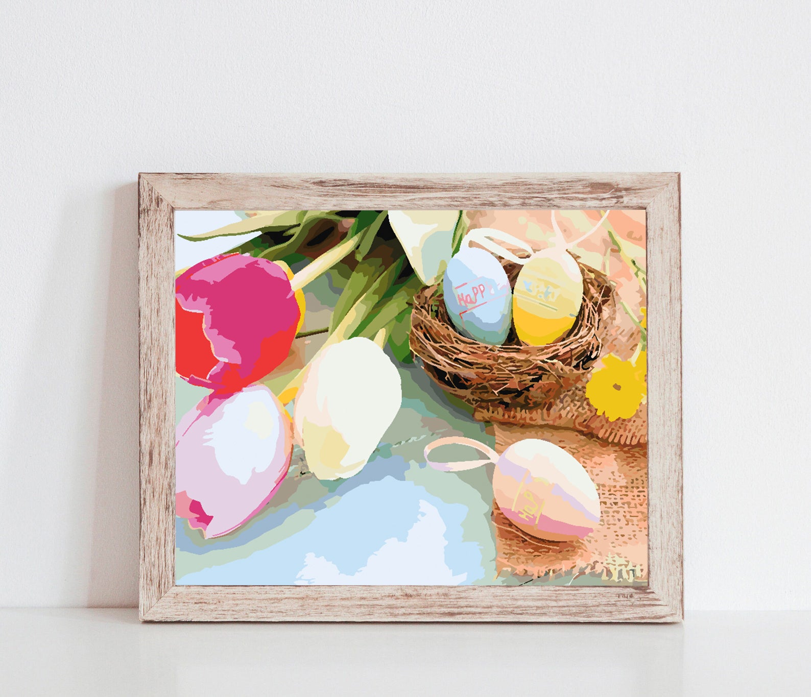 Peinture par numéros - Oeufs de Pâques et Tulipes 4235