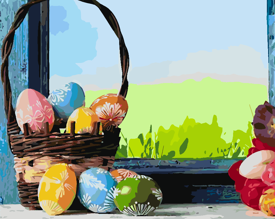 Pictura pe numere - Ouă de Paște 4236