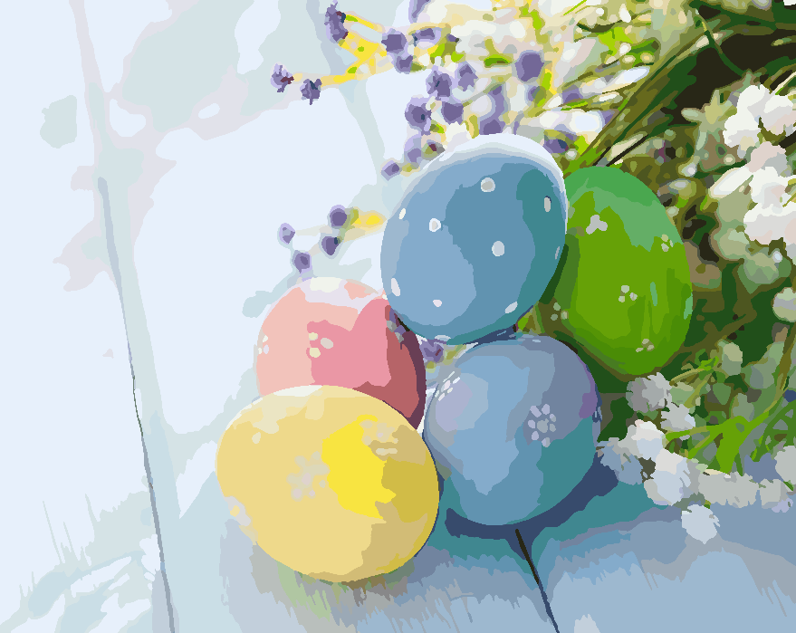 Peinture par numéros - Oeufs de Pâques 4242