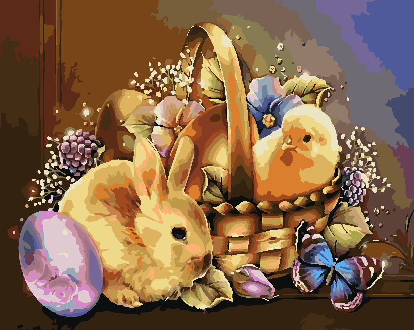 Pictura pe numere - Coș de Paște 4248