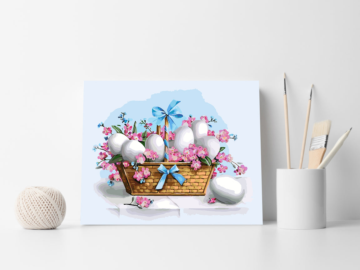 Promotie 40x50 - pictura pe numere - Coș de Paște 4251