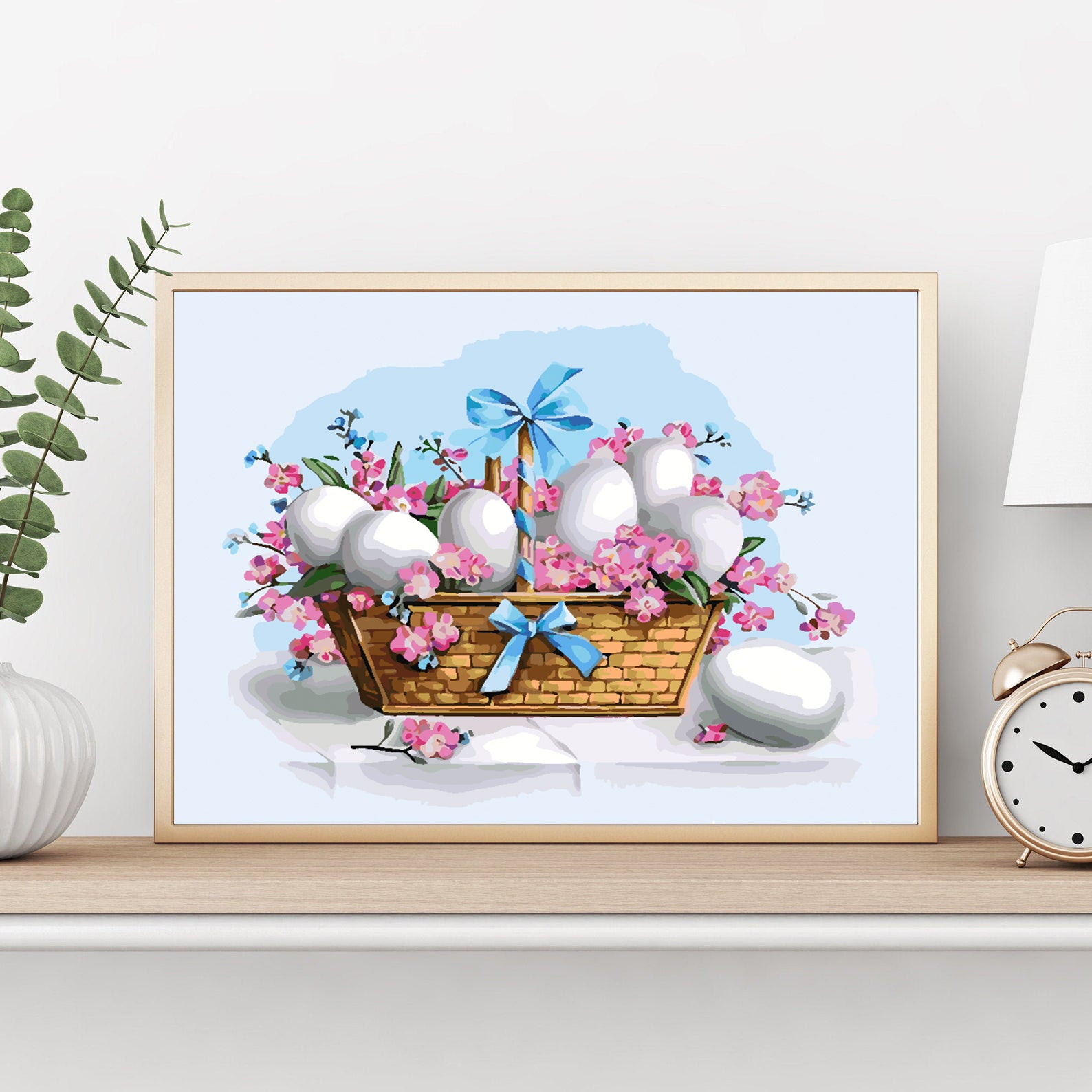 Promotie 40x50 - pictura pe numere - Coș de Paște 4251