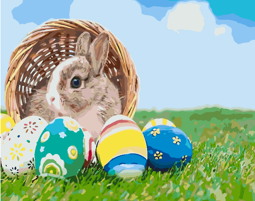 Pictura pe numere - Iepuraș de Paște 4252