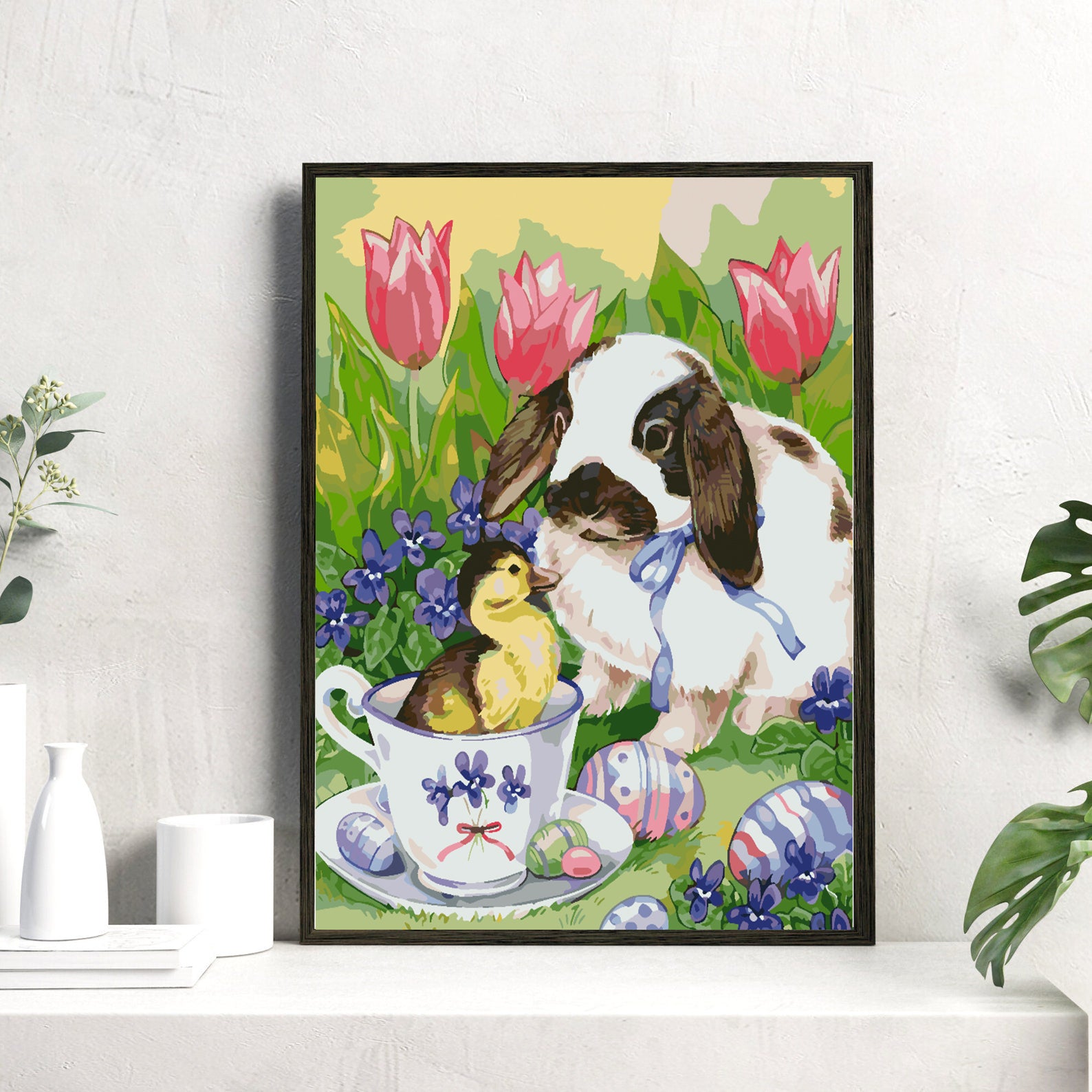 Peinture par numéros - Chien avec caneton 4262