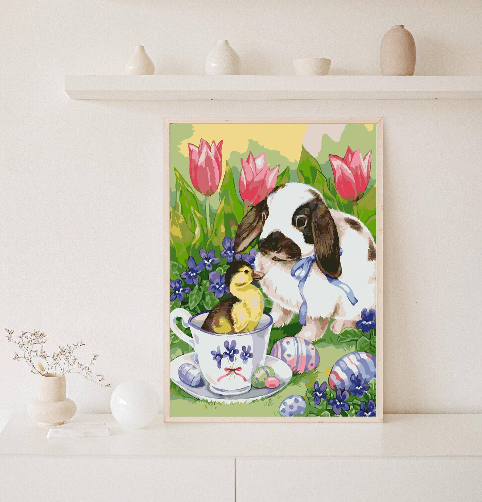 Peinture par numéros - Chien avec caneton 4262