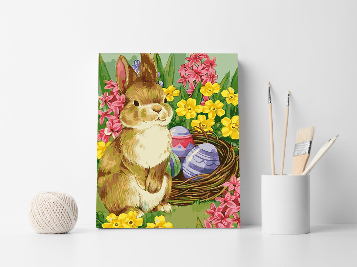 Pictura pe numere - Iepuraș cu Ouă de Paște 4267