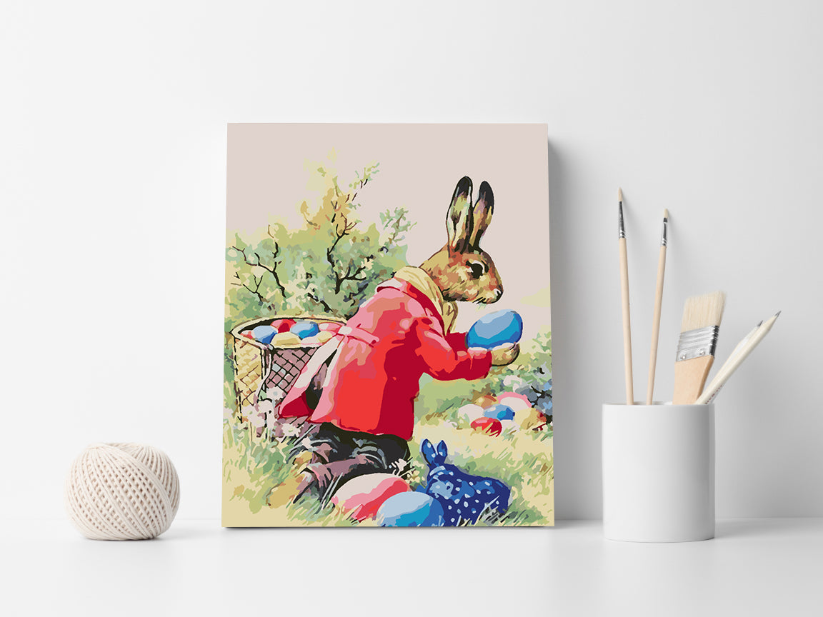 Pictura pe numere - Iepuraș cu Ouă de Paște 4278
