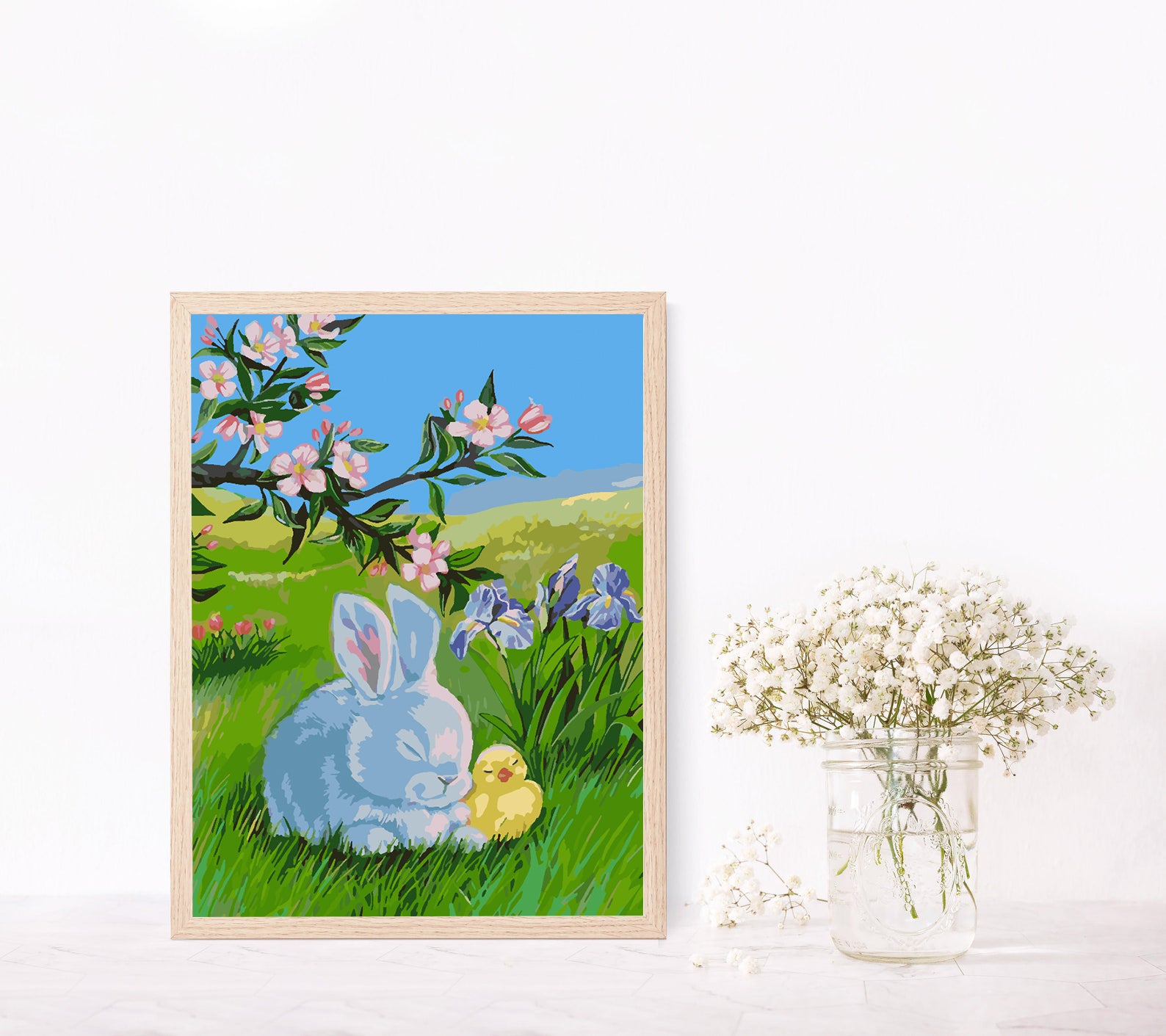 Pictura pe numere - Iepuraș cu Puișor 4290