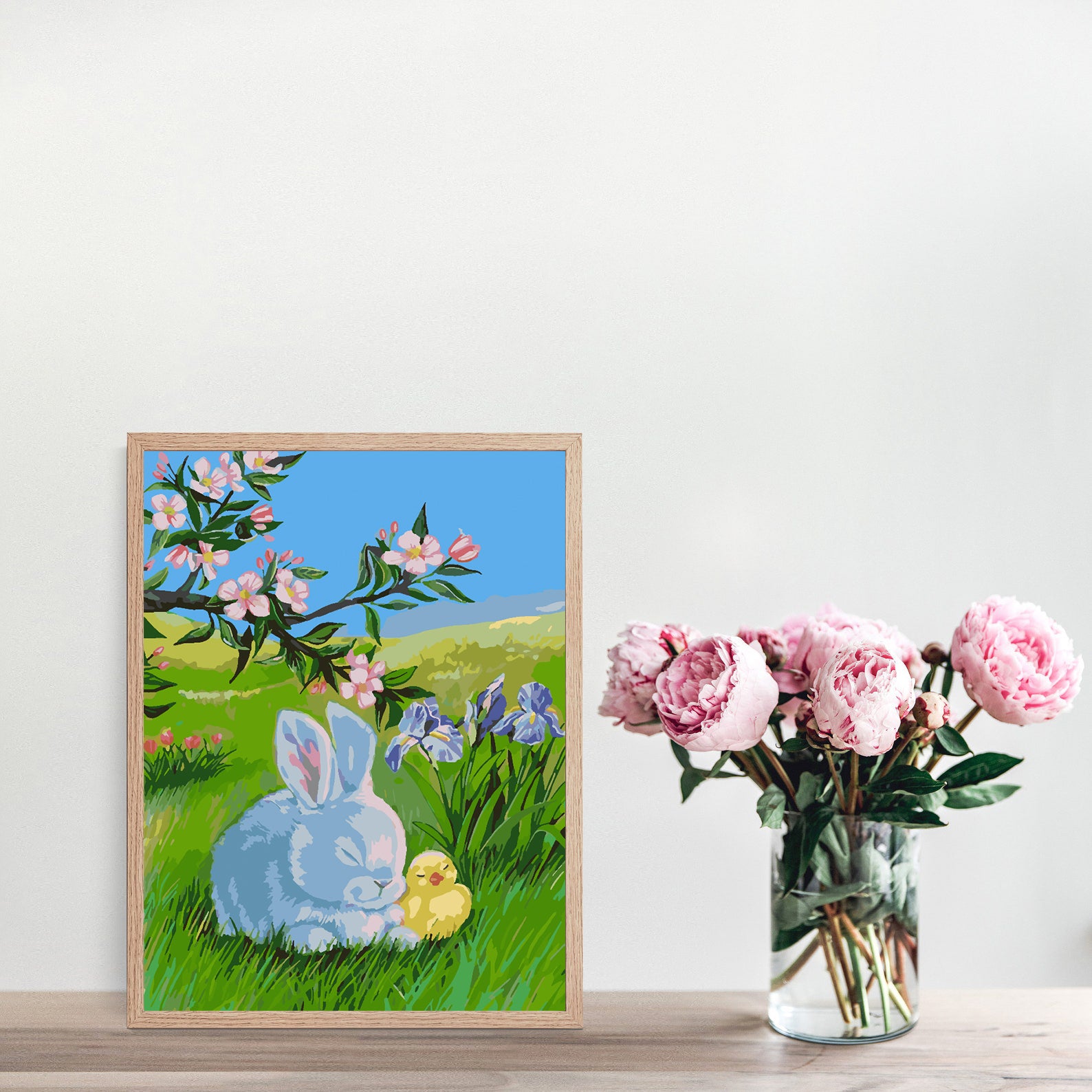 Pictura pe numere - Iepuraș cu Puișor 4290