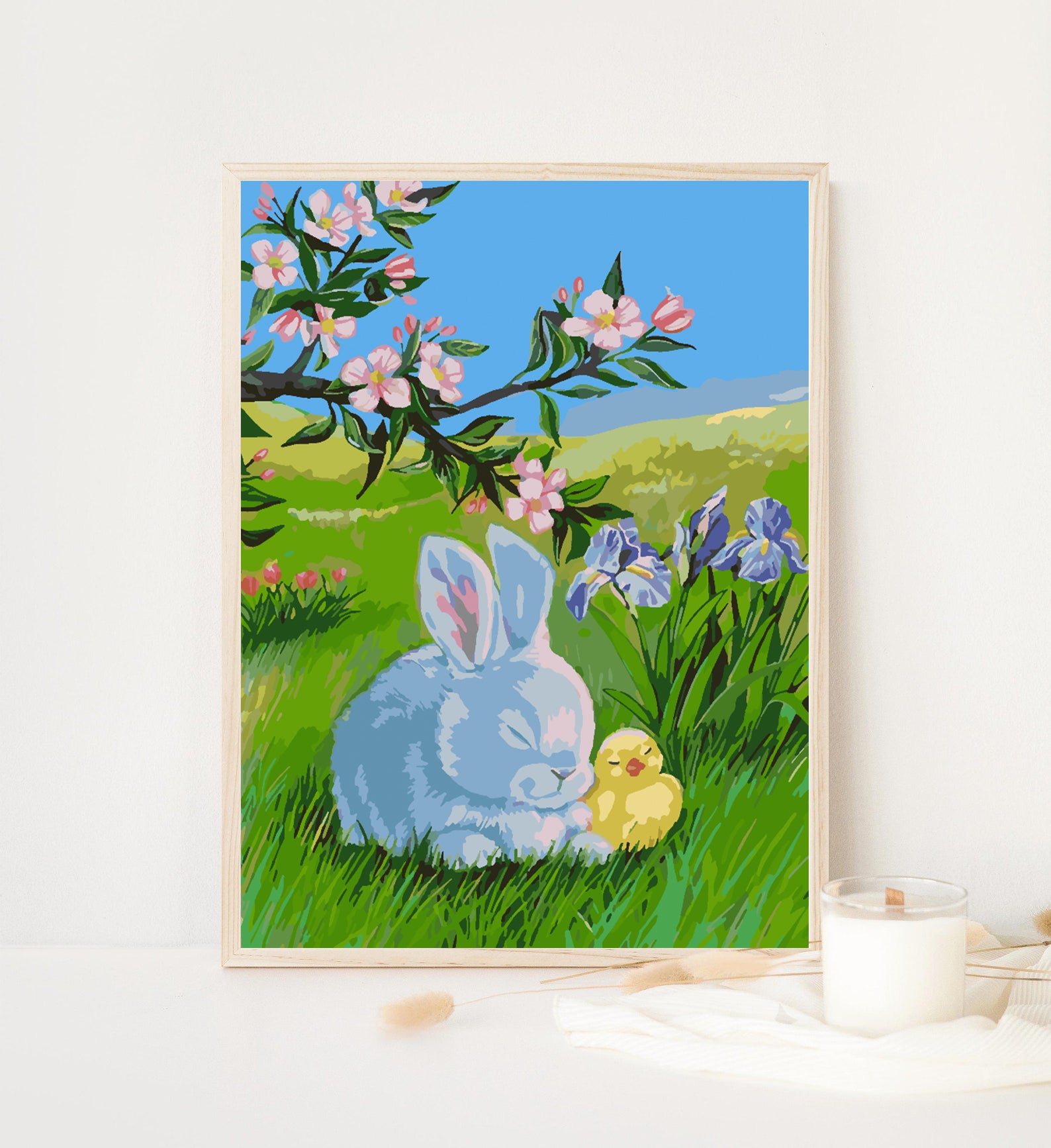 Pictura pe numere - Iepuraș cu Puișor 4290