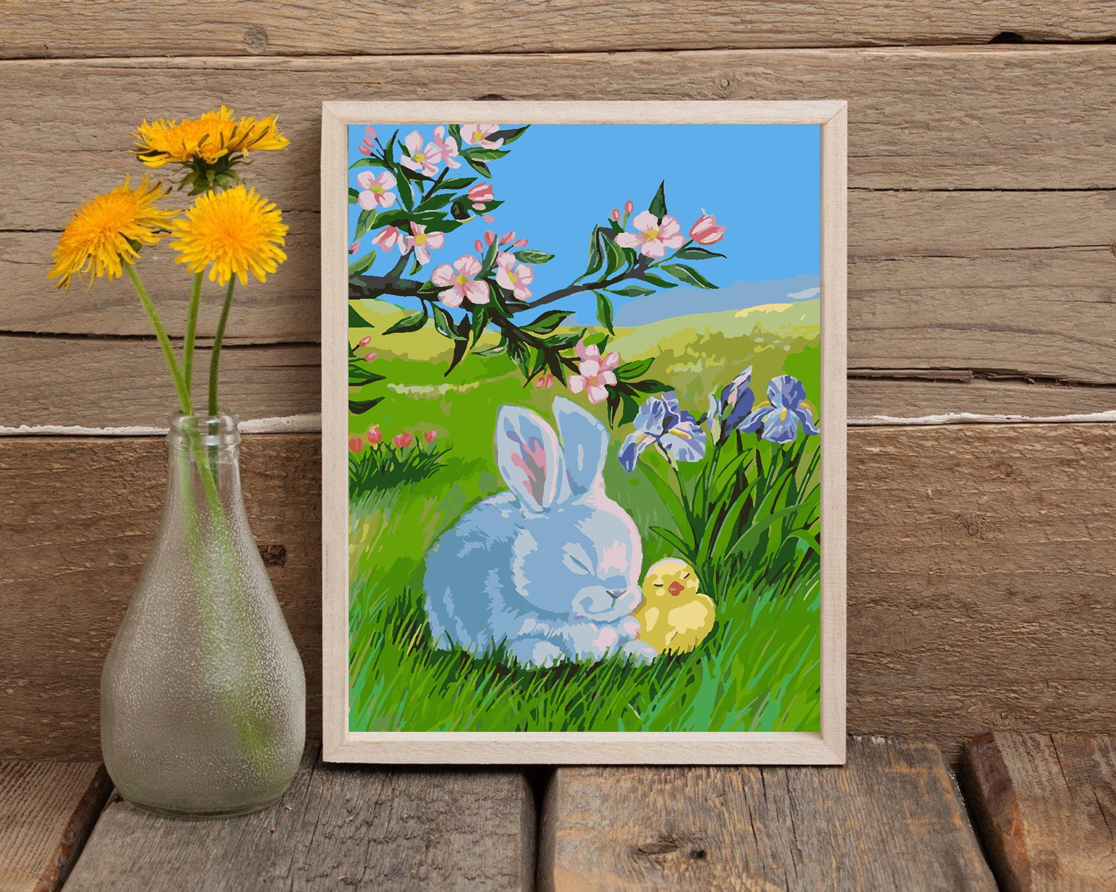 Pictura pe numere - Iepuraș cu Puișor 4290