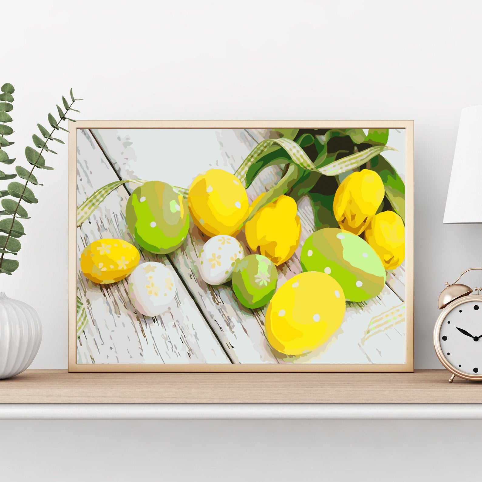 Pictura pe numere - Ouă de Paște cu Flori 4292