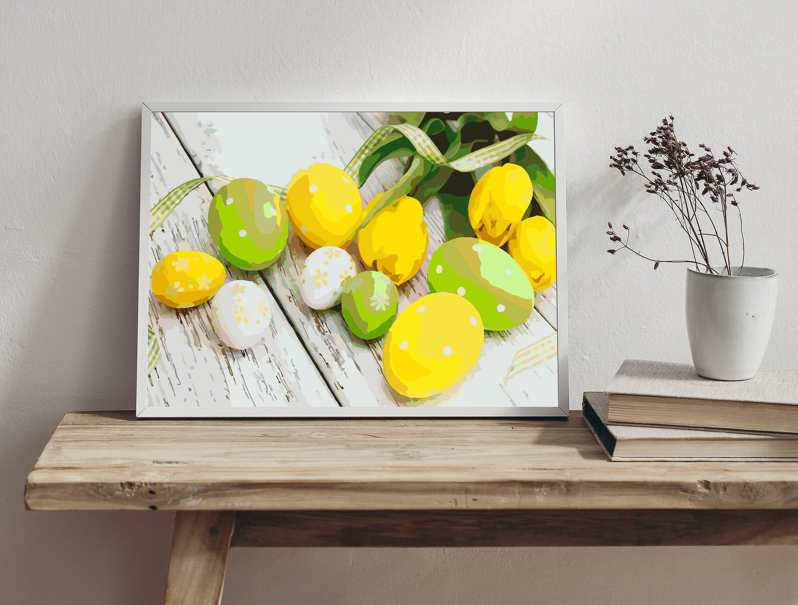 Pictura pe numere - Ouă de Paște cu Flori 4292