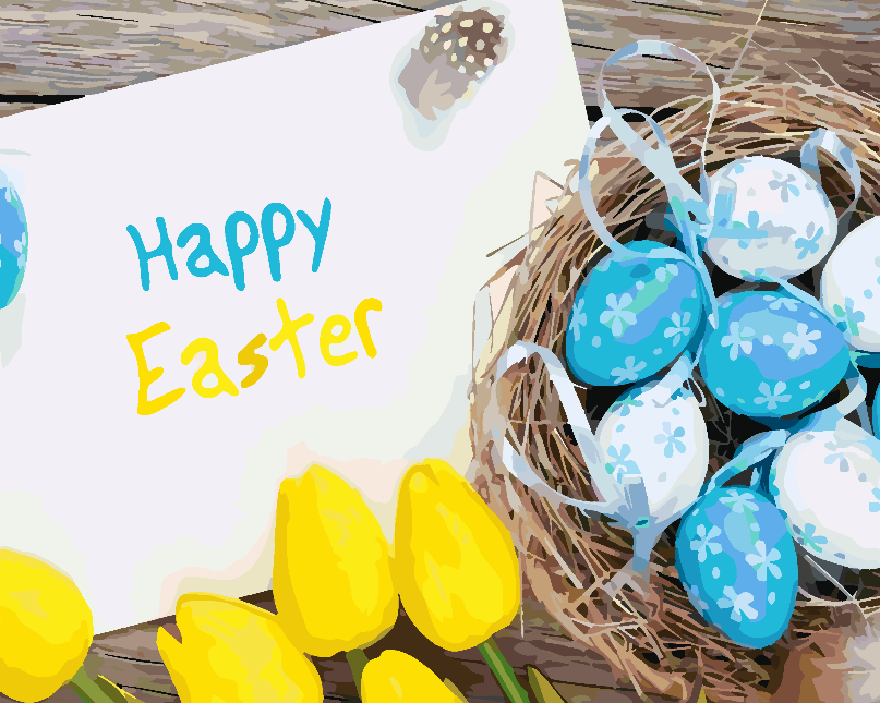 Pictura pe numere - Paște Fericit 4295