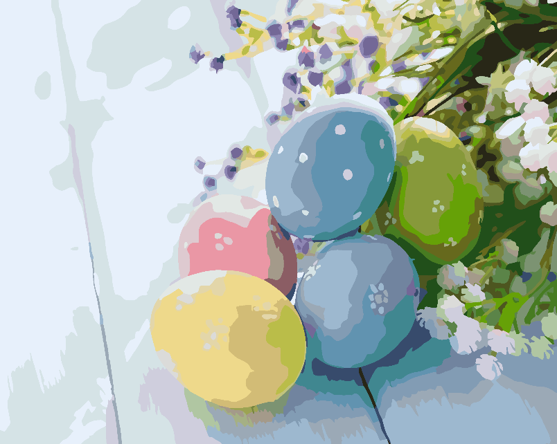 Peinture par numéros - Œufs de Pâques 4299