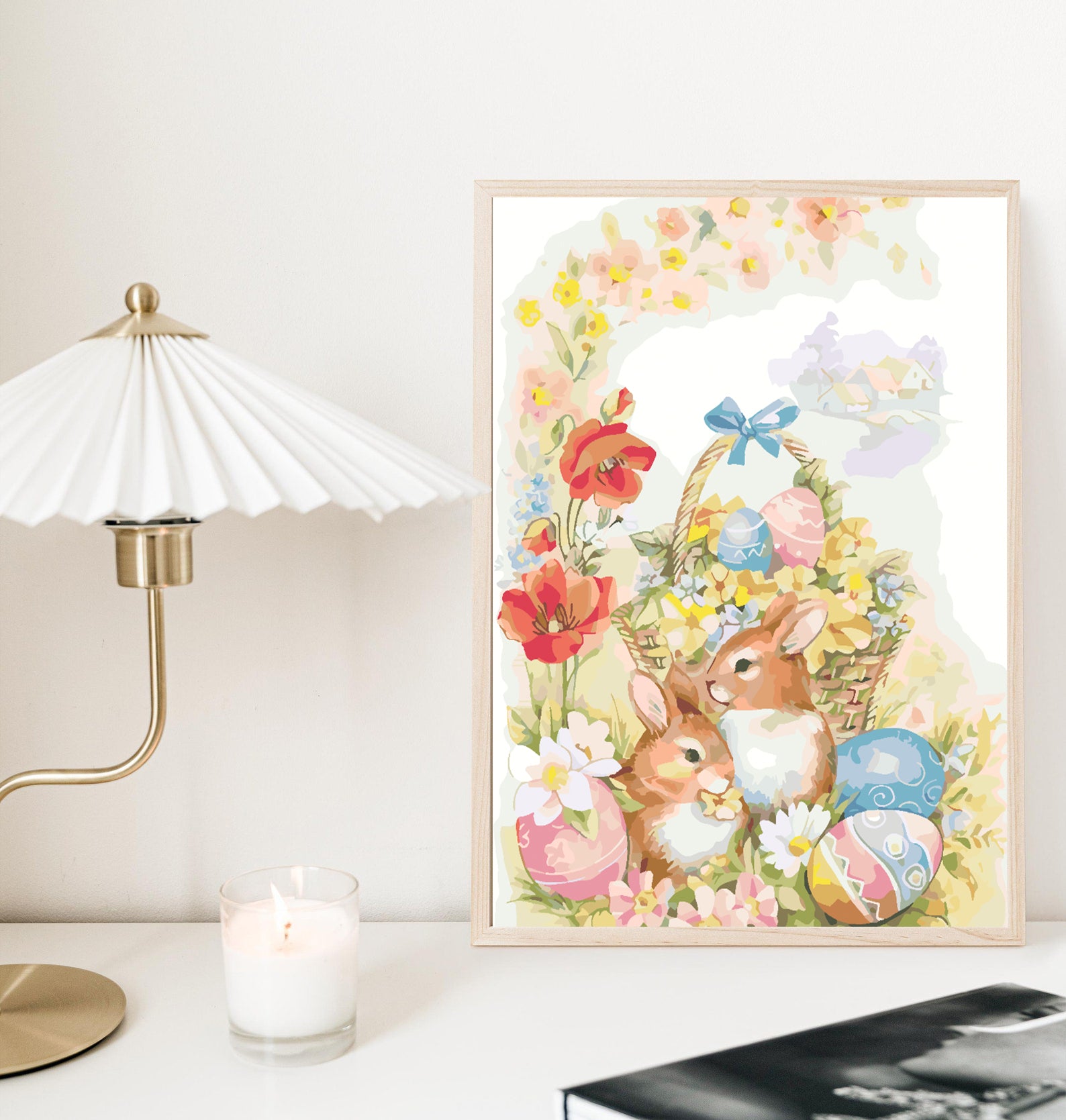 Pictura pe numere - Iepurași cu Ouă de Paște 4312