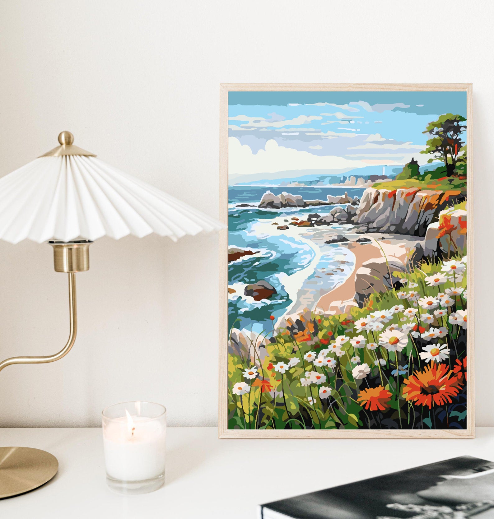 Promotie 40x50 - pictura pe numere - Peisaj cu Flori 4318